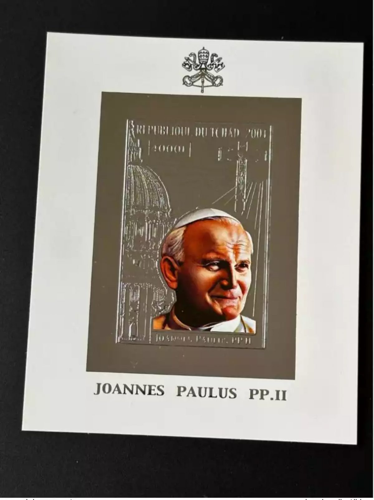 Tchad 2001 Mi. Bl. 319 B ND Imperf Argent Pape Jean-Paul II Papst Johannes Paul