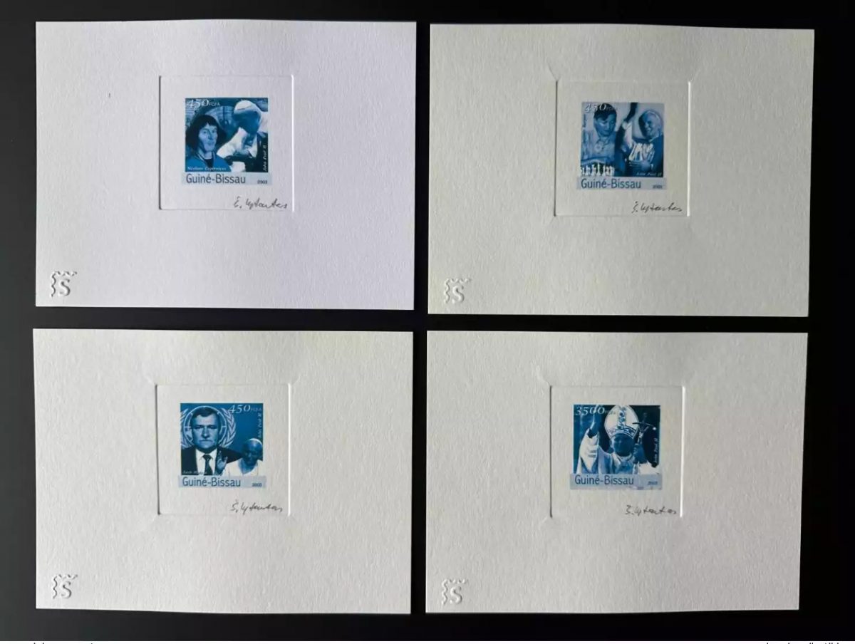 Guiné Bissau 2003 Mi. 2420 - 2437 Epreuve d'Artiste Copernic John Paul II BLUE