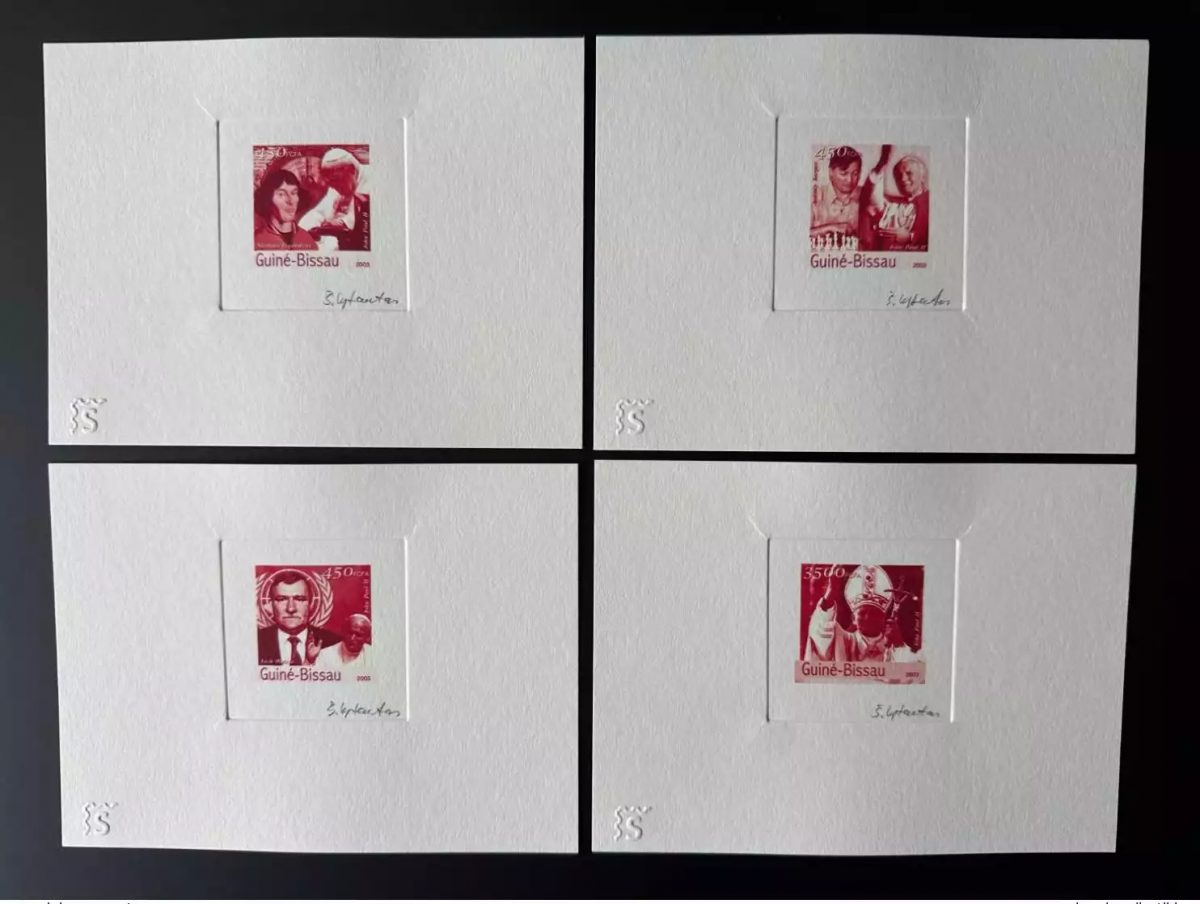 Guiné Bissau 2003 Mi. 2420 - 2437 Epreuve d'Artiste Echecs John Paul II Pope RED