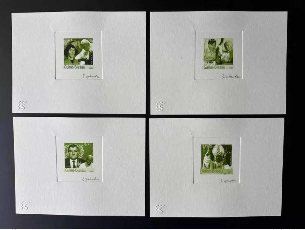 Guiné Bissau 2003 Mi. 2420 - 2437 Epreuve d'Artiste Walesa John Paul II GREEN