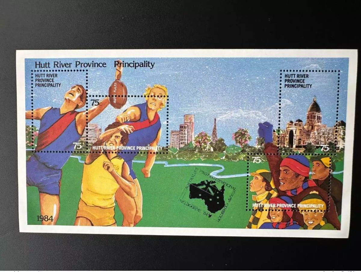 Australie 1984 Hutt River Rugby 1st Stamp Exhibition Melbourne '84