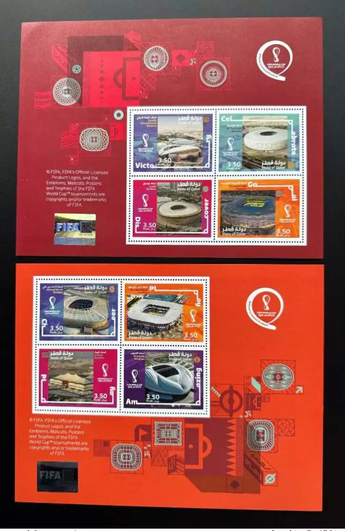 Qatar 2022 Bloc FIFA Football World Cup Soccer Coupe du Monde WM Stades (I / II)