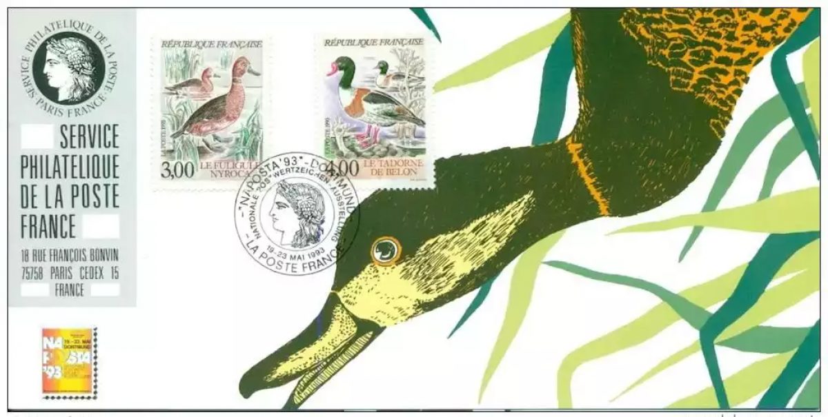 106 Offizielle Karte Intern. Ausstellung Dortmund 1993 FDC Enten Ducks