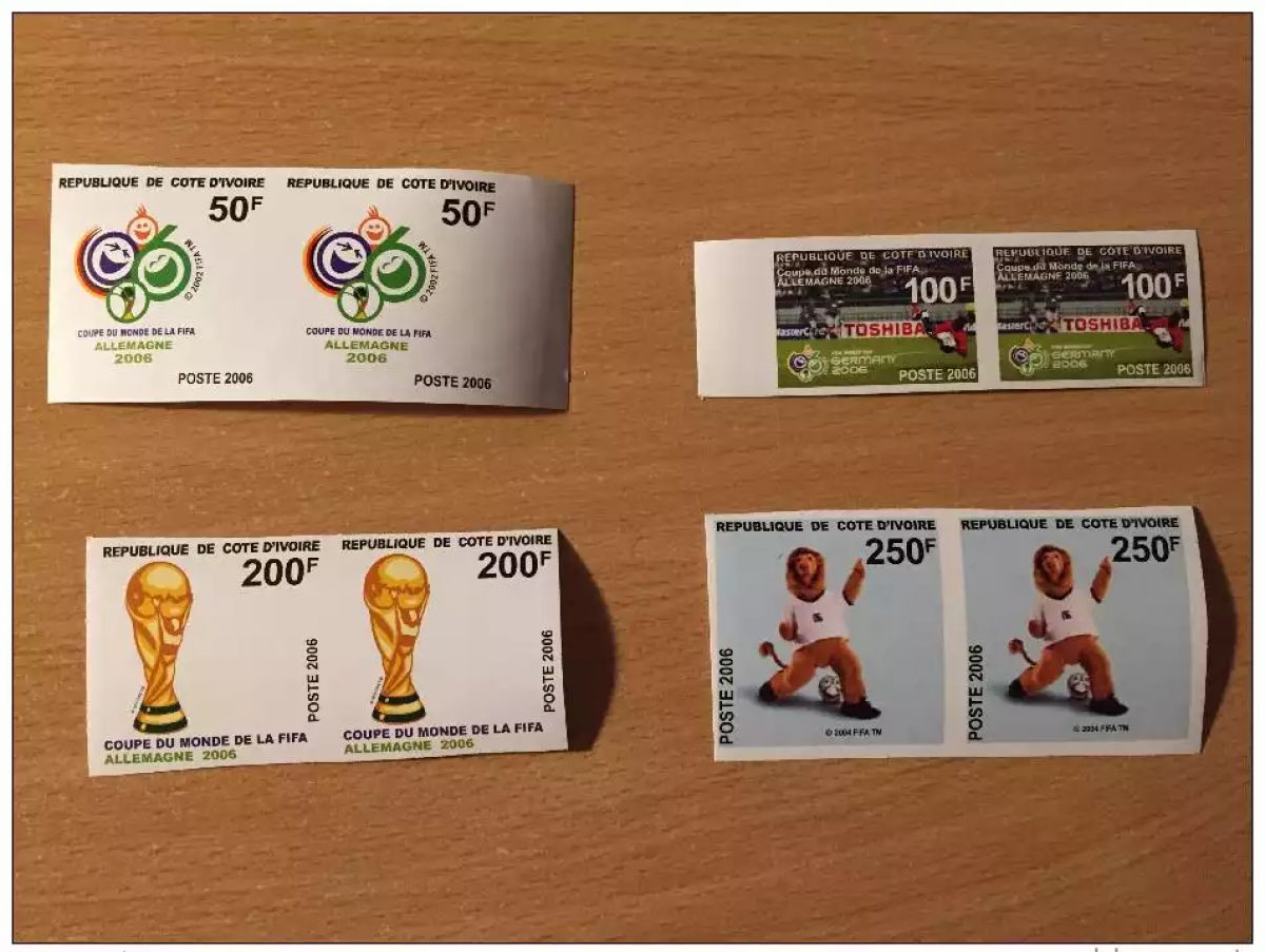 Ivory Coast IMPERF 2006 FIFA World Cup WM Football Germany pair