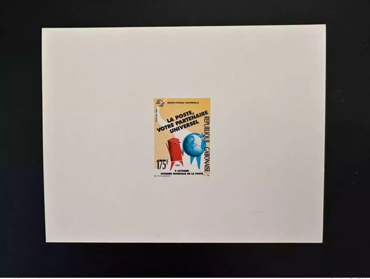 Gabon 1993 Mi. 1167 épreuve de Luxe Journée Mondiale Poste World Post Day UPU