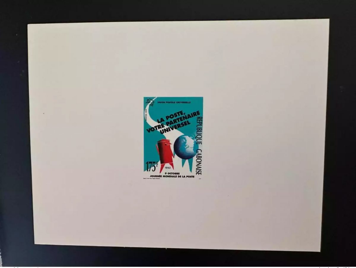 Gabon 1992 Mi. 1126 épreuve de Luxe Journée Mondiale Poste World Post Day UPU
