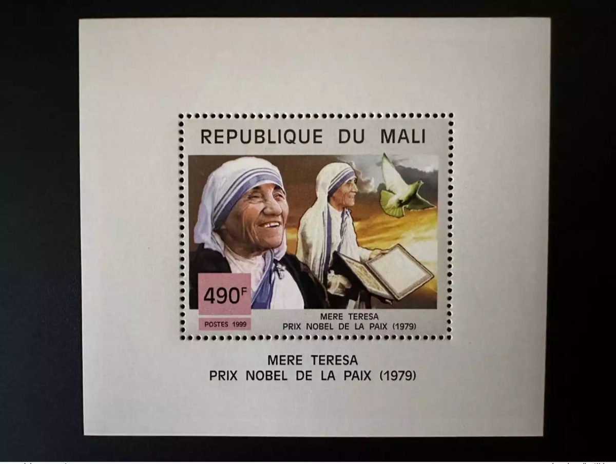 Mali 1999 Mi. Bl. 2247 Luxusblock Mutter Teresa Taube