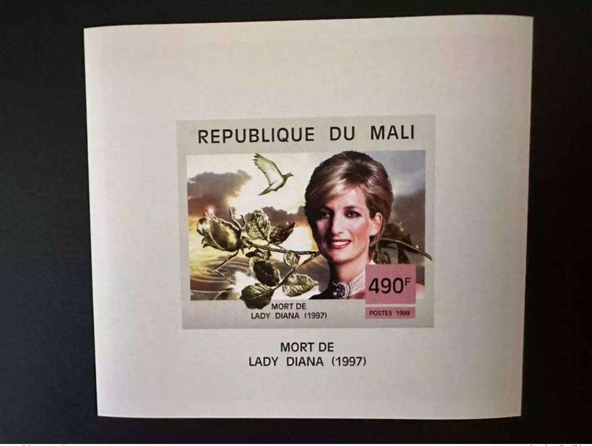 Mali 1999 Mi. Bl. 2248 ND Luxusblock Lady Diana Spencer Taube