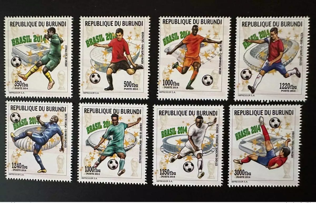 Burundi 2014 Mi. ? FIFA World Cup Football Coupe Monde Brazil local values