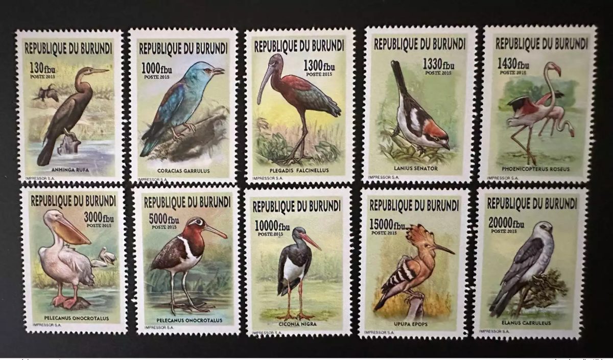 Burundi 2015 Mi.? Migratory birds of Prey Raptors Vogel local values