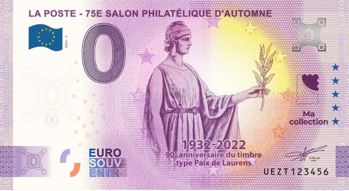 Souvenir-Schein 2022 Frankreich La Poste - 75. Herbst-Briefmarkensalon