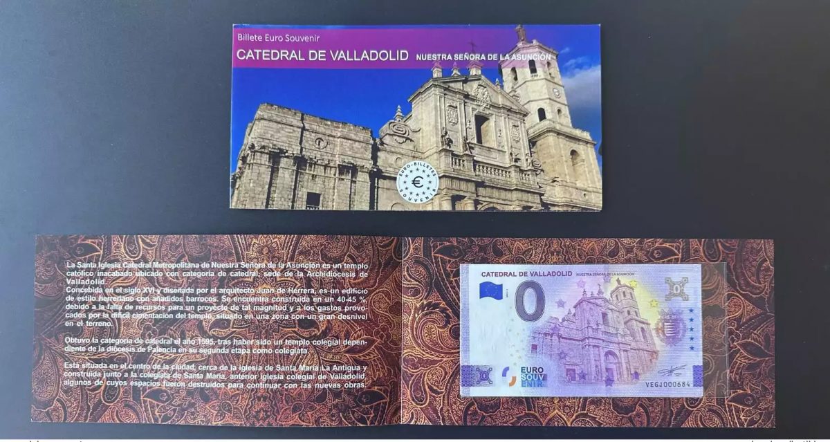 Billet touristique Souvenir 2022 Espagne Catedral de Valladolid