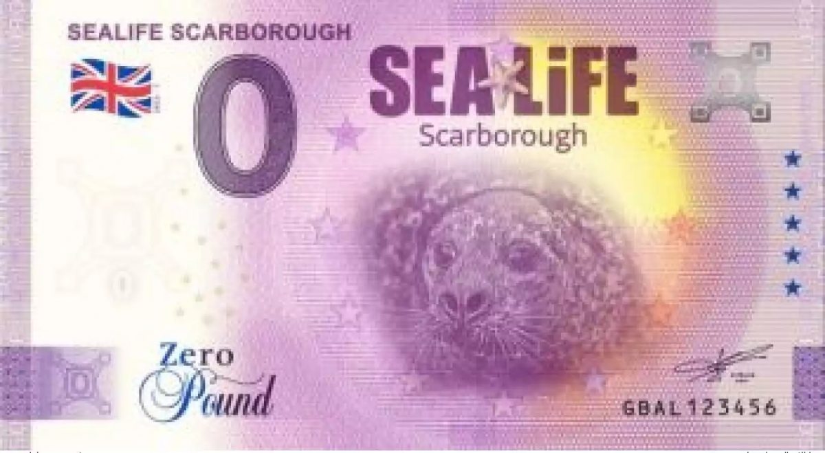 Billet touristique Souvenir 2022 £0 Angleterre Sea Life Scarborough