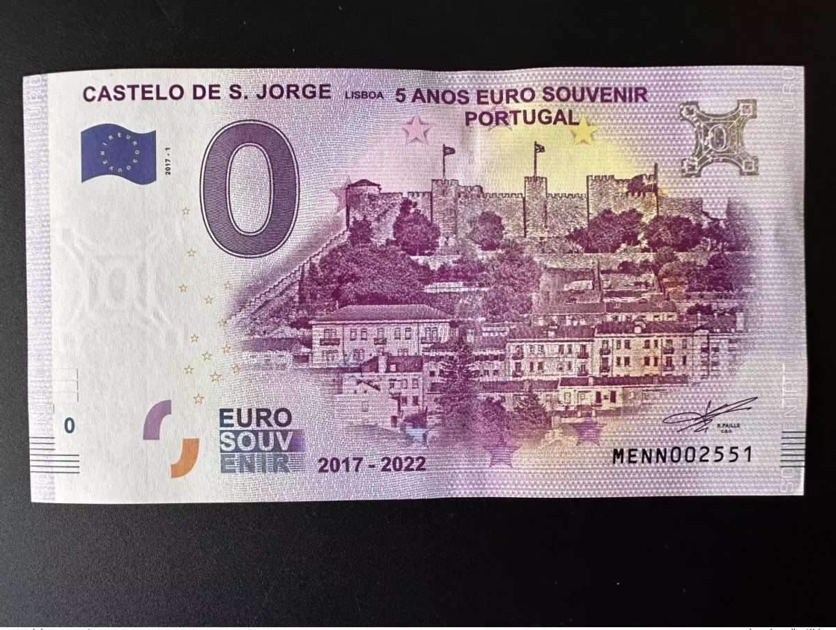 Billet Souvenir 2017 Portugal Castelo de S. Jorge 5 anos Euro Souvenir Portugal