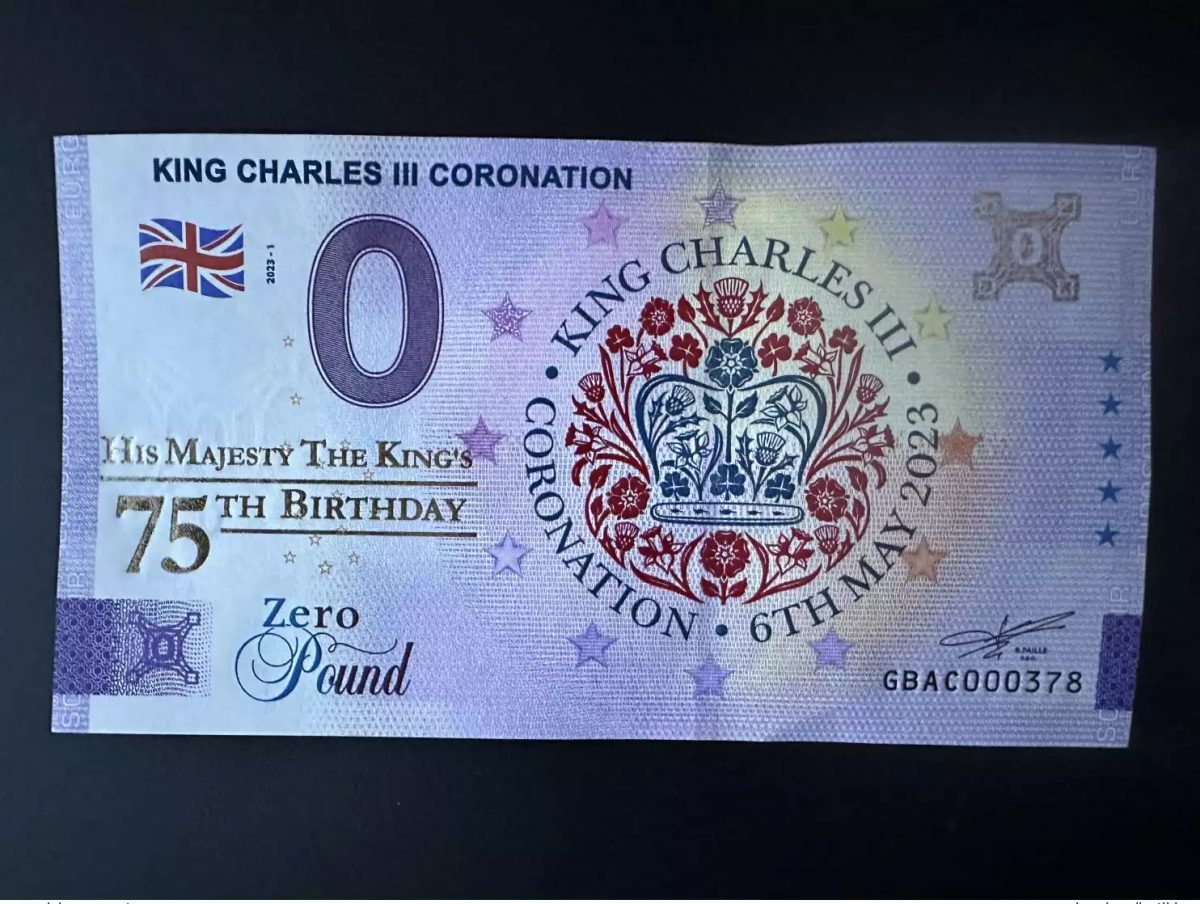 Billet Souvenir 2023 £0 Angleterre King Charles III "75th Birthday" Gold