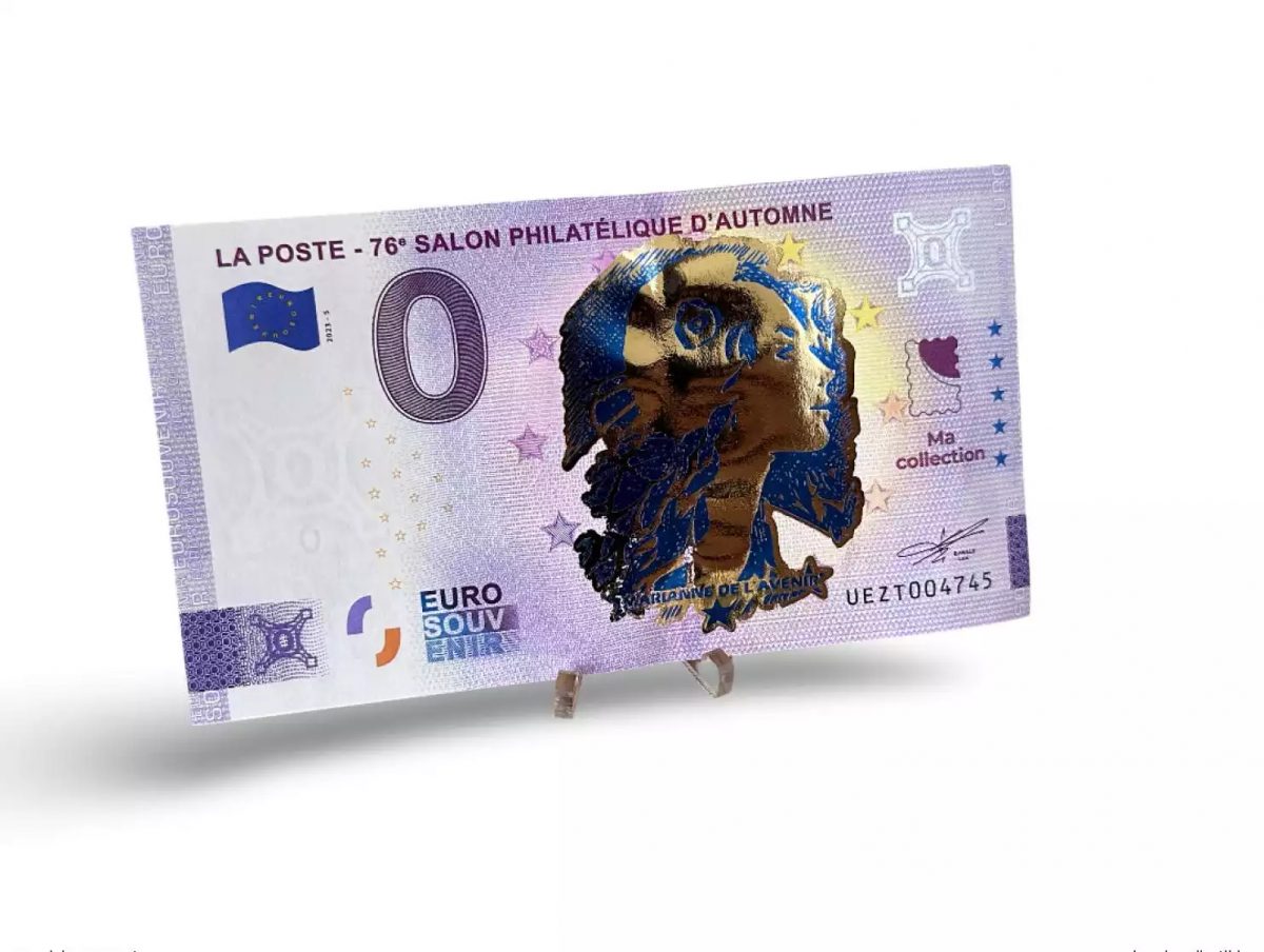 Billet Souvenir 2023 France La Poste Salon d'Automne Marianne de l'Avenir Gold