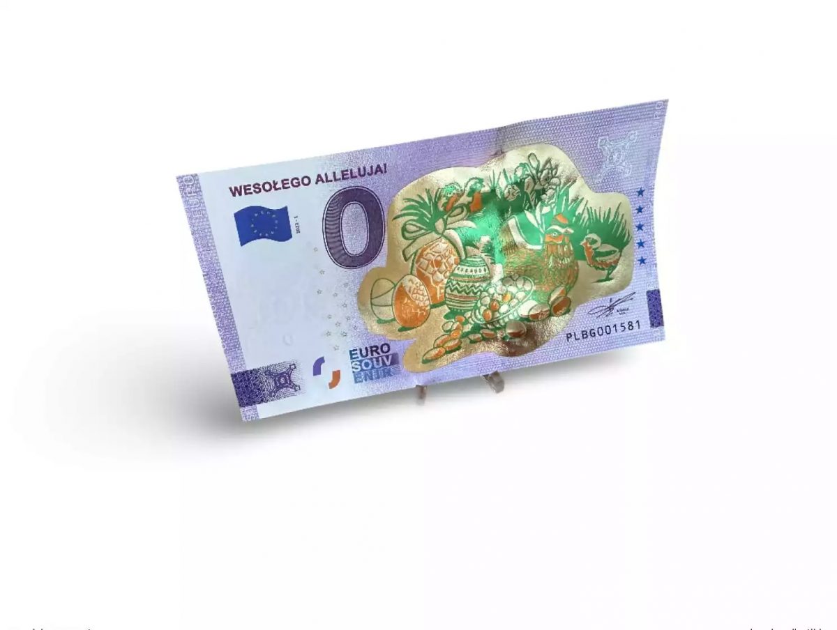 Billet touristique Souvenir 2022 Wesolego Alleluja! "Gold" (poule)