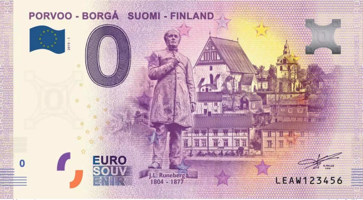 Billet touristique Souvenir 2019 Finlande Porvoo - Borga Suomi - Finland