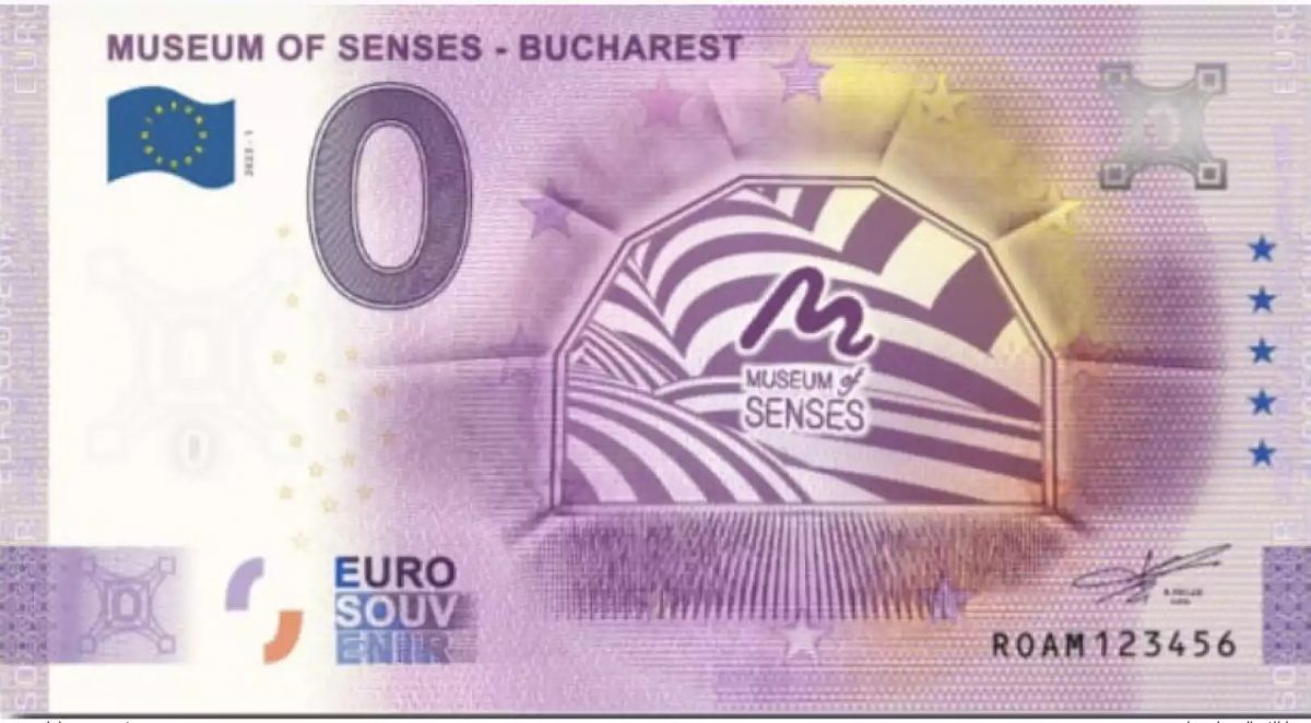 Billet touristique Souvenir 2023 Roumanie Museum of Senses - Bucharest