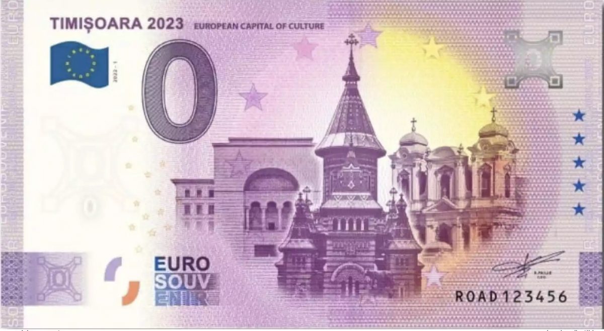 Billet touristique Souvenir 2022 Roumanie Timisoara 2023