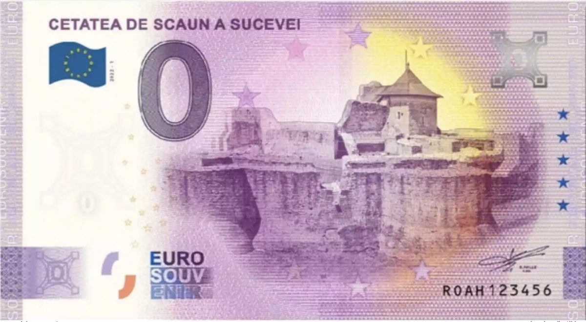 Billet touristique Souvenir 2023 Roumanie Cetatea de Scaun a Sucevei