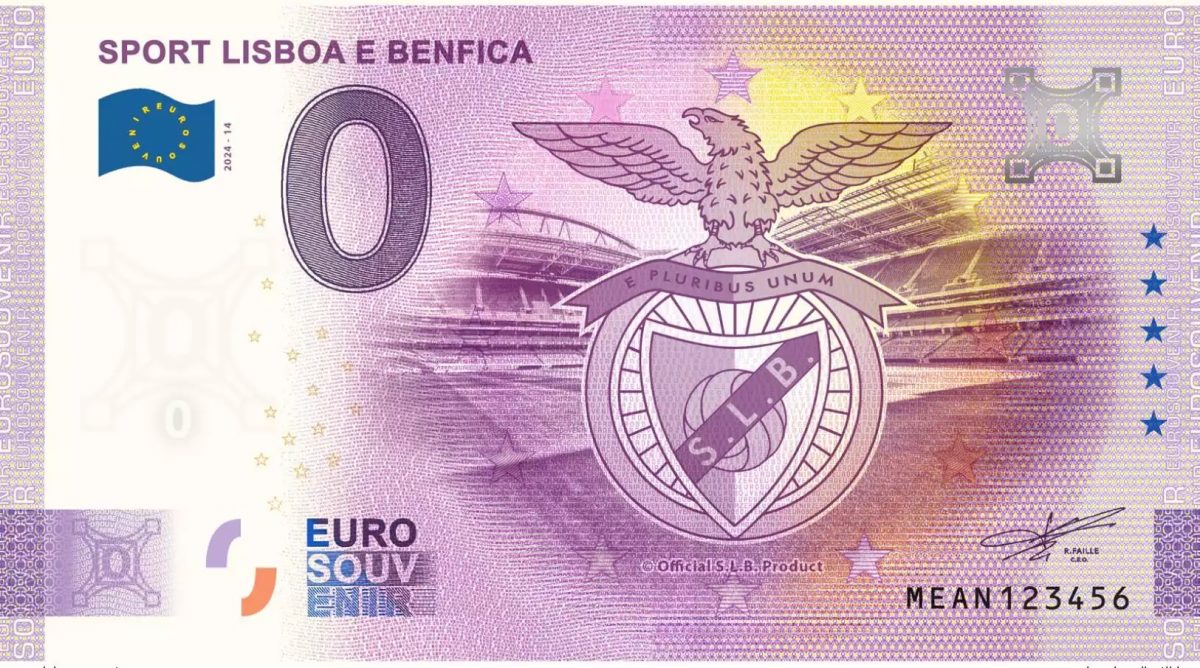 Billet touristique Souvenir 2024 Portugal Sport Lisboa e Benfica