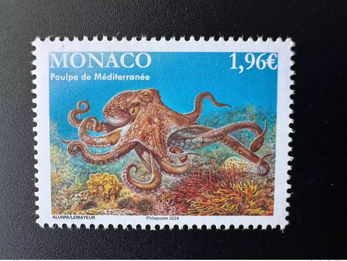 Monaco 2024 YT 3443 SANS WITHOUT logo Europa CEPT Poulpe méditerranée octopus