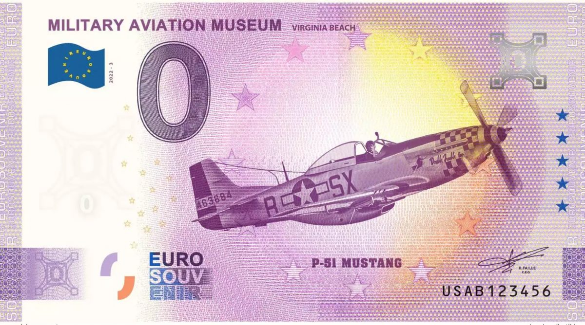 Billet Souvenir 2022 USA Military Aviation Museum - Anniversary 2020 - 2022-3 A