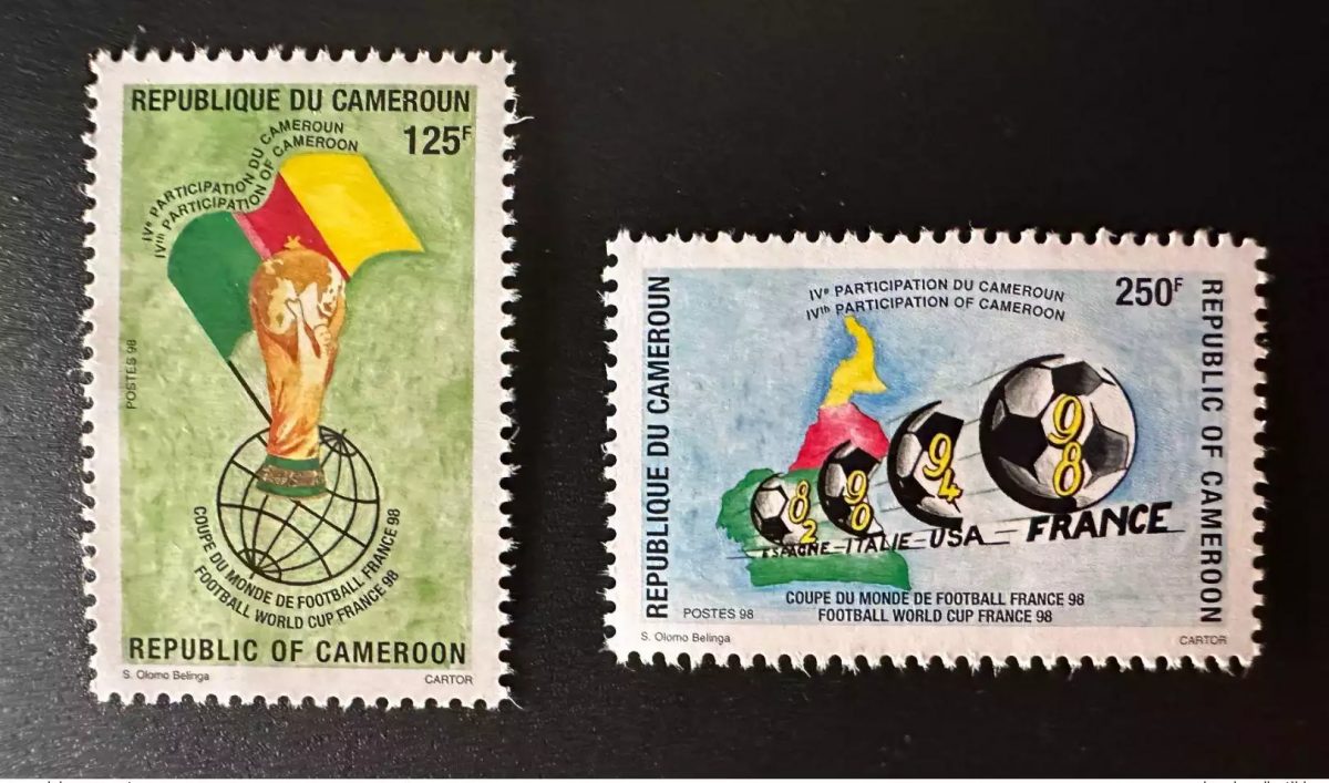 Cameroun 1998 Mi. 1234 - 1235 Football World Cup FIFA France WM Coupe du Monde