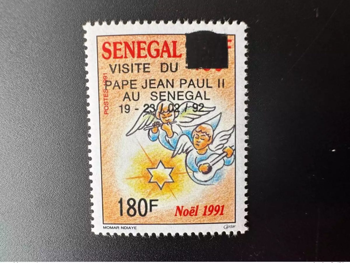 Sénégal 1992 Mi. 1171 Visite visit Pape Pope John Paul II Jean surchargé