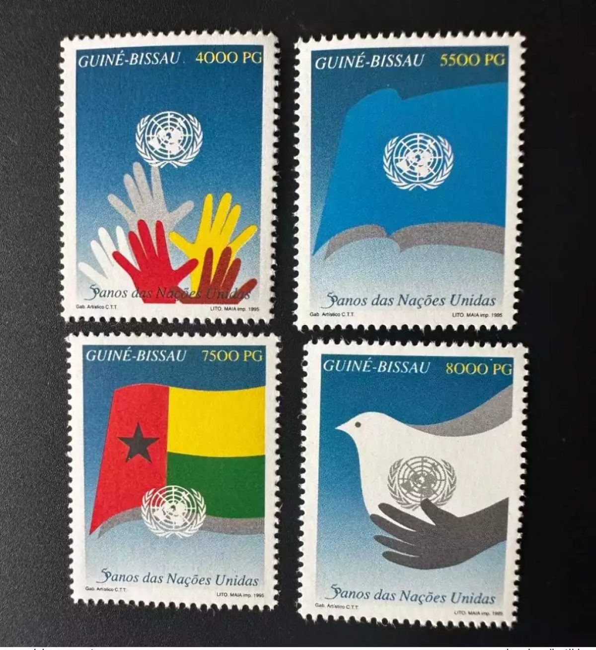 Guinée Bissau 1995 Mi. 1224 - 1228 50 anos Naçoes Unidas UN United Nations ONU