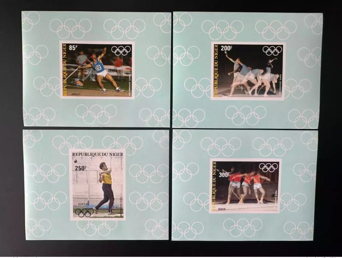 Niger 1983 Mi. 846 - 850 blocs luxe ND Jeux Olympiques Los Angeles Olympia 1984