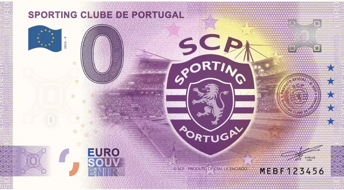 Billet touristique Souvenir 2023 Portugal Sporting Clube de Portugal