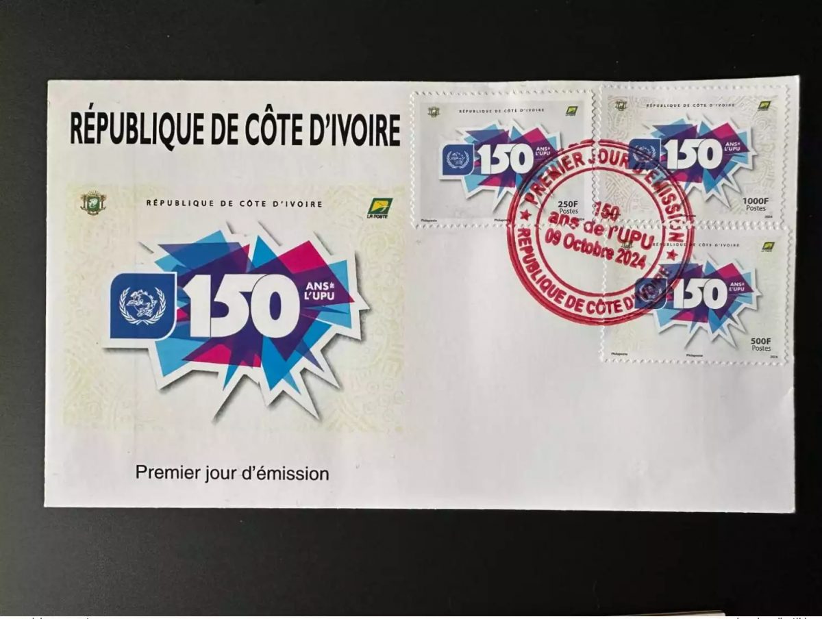 Côte d'Ivoire 2024 Mi. ? FDC 150 ans UPU Union Postale Universelle