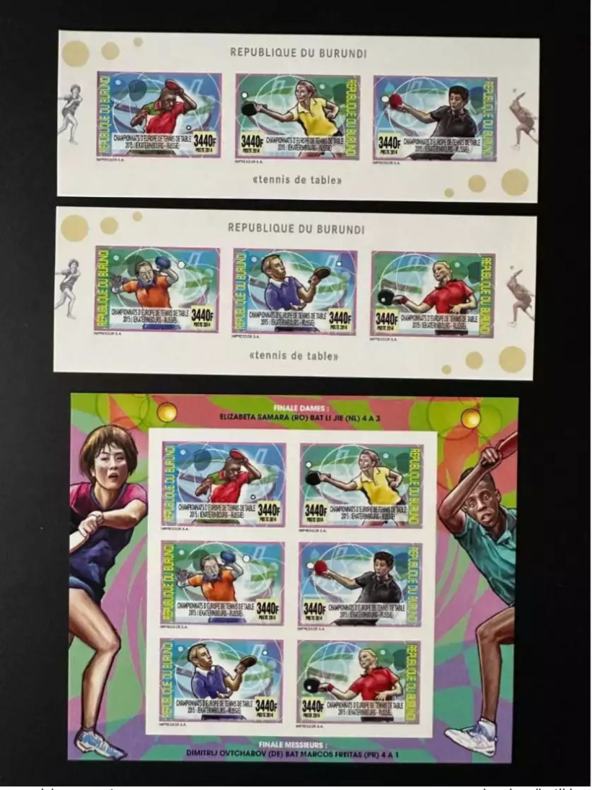 Burundi 2014 / 2015 Mi. 3489 - 3494 Bl. 510 - 511 ND Tennis Table Ping Pong