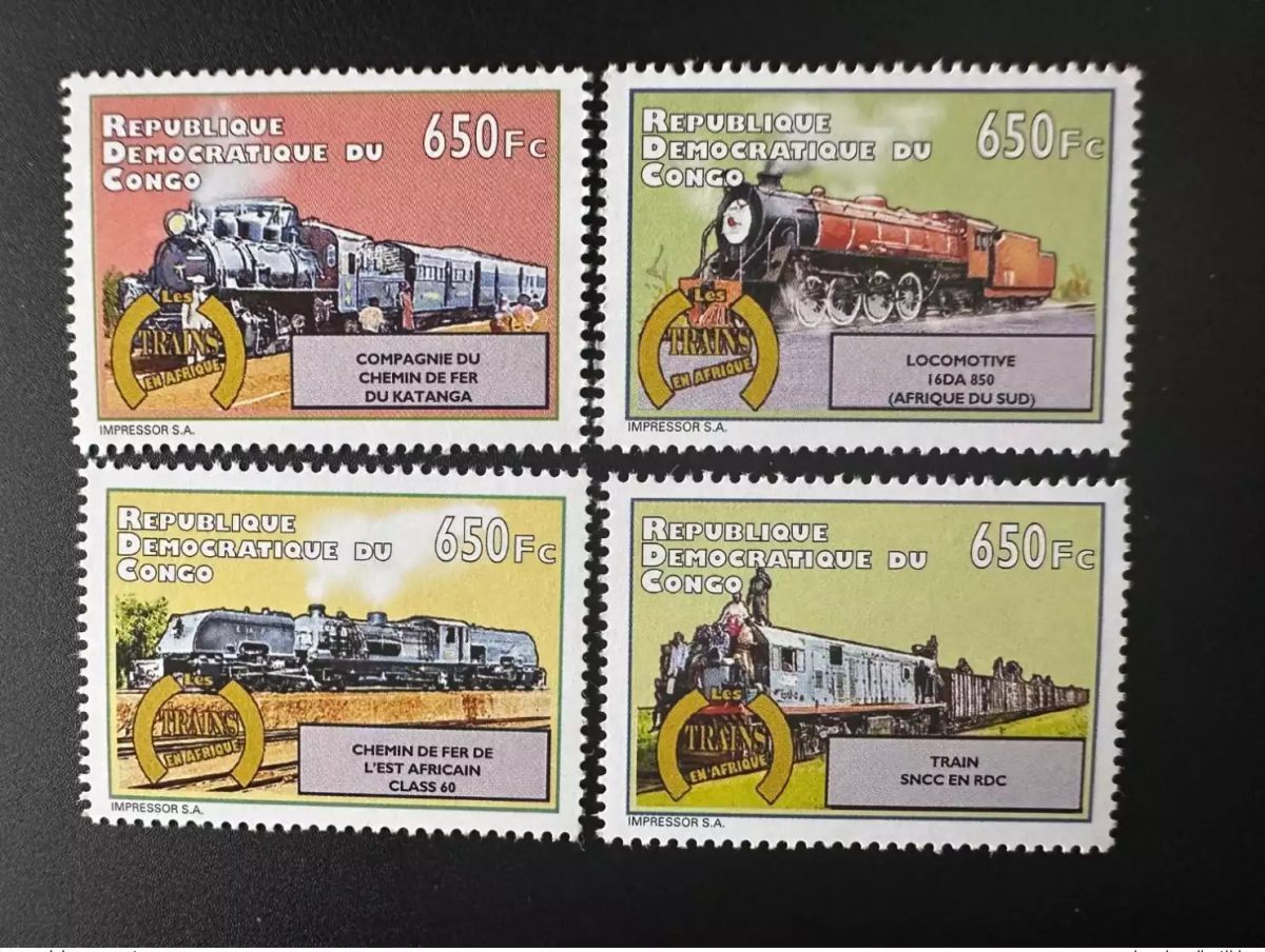 Congo 2012 Mi. 2088 - 2091 Trains en Afrique Train Railways Eisenbahn Zug