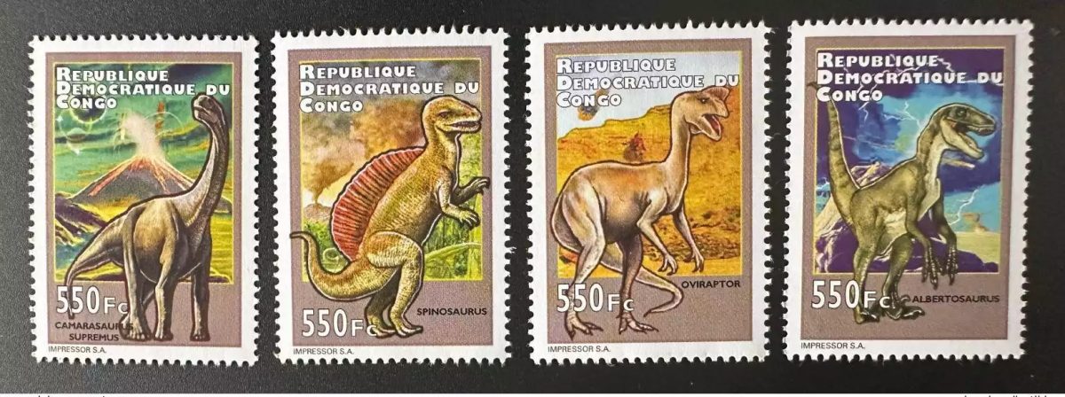 Congo 2012 Mi. 2084 - 2087 Dinosaures Dinosaurs Dinosaurier Prehistoric Reptiles