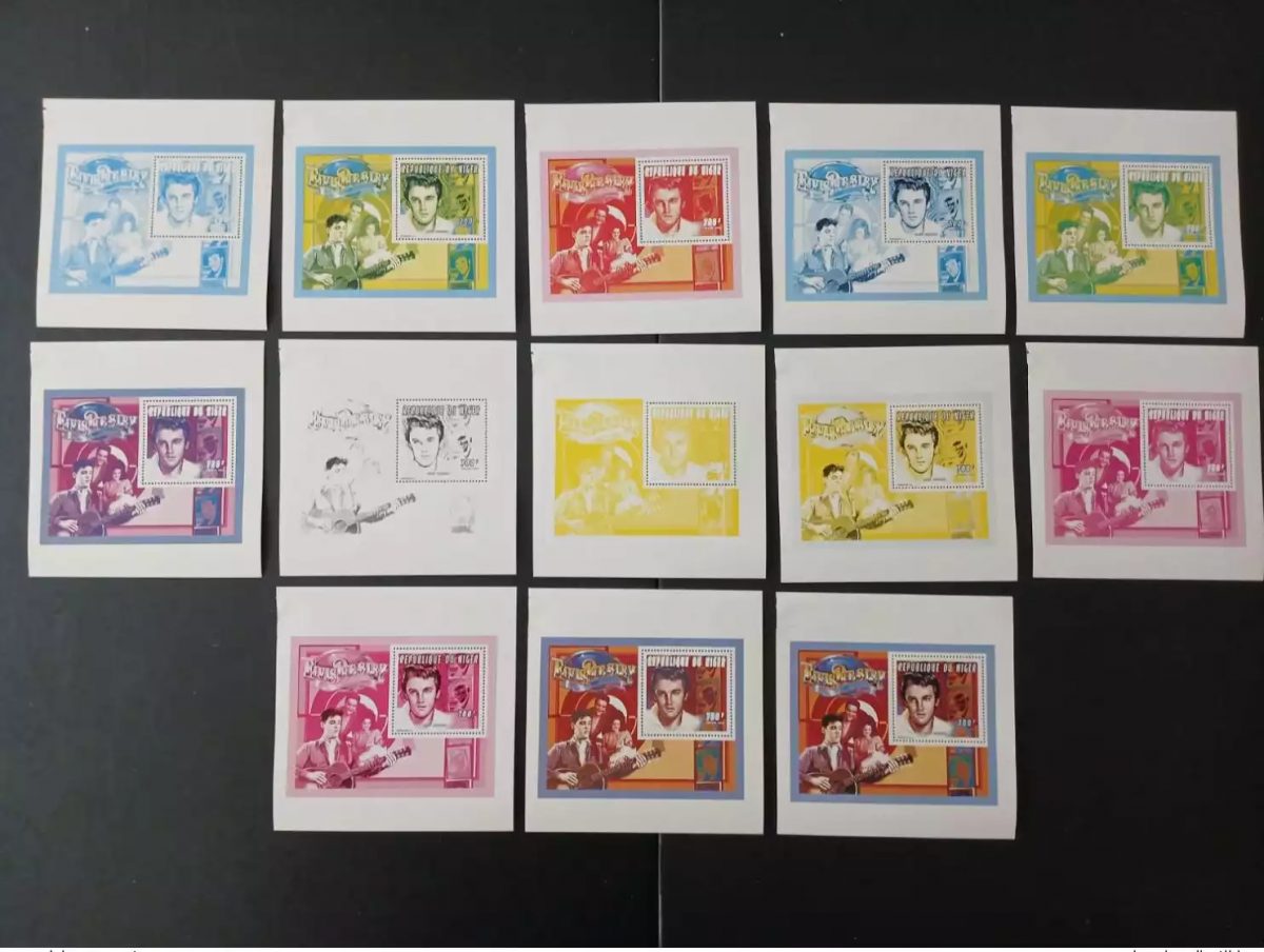 Niger 1996 Mi. 1194 (Bl).  essais couleur Elvis Presley Musique Singer guitare