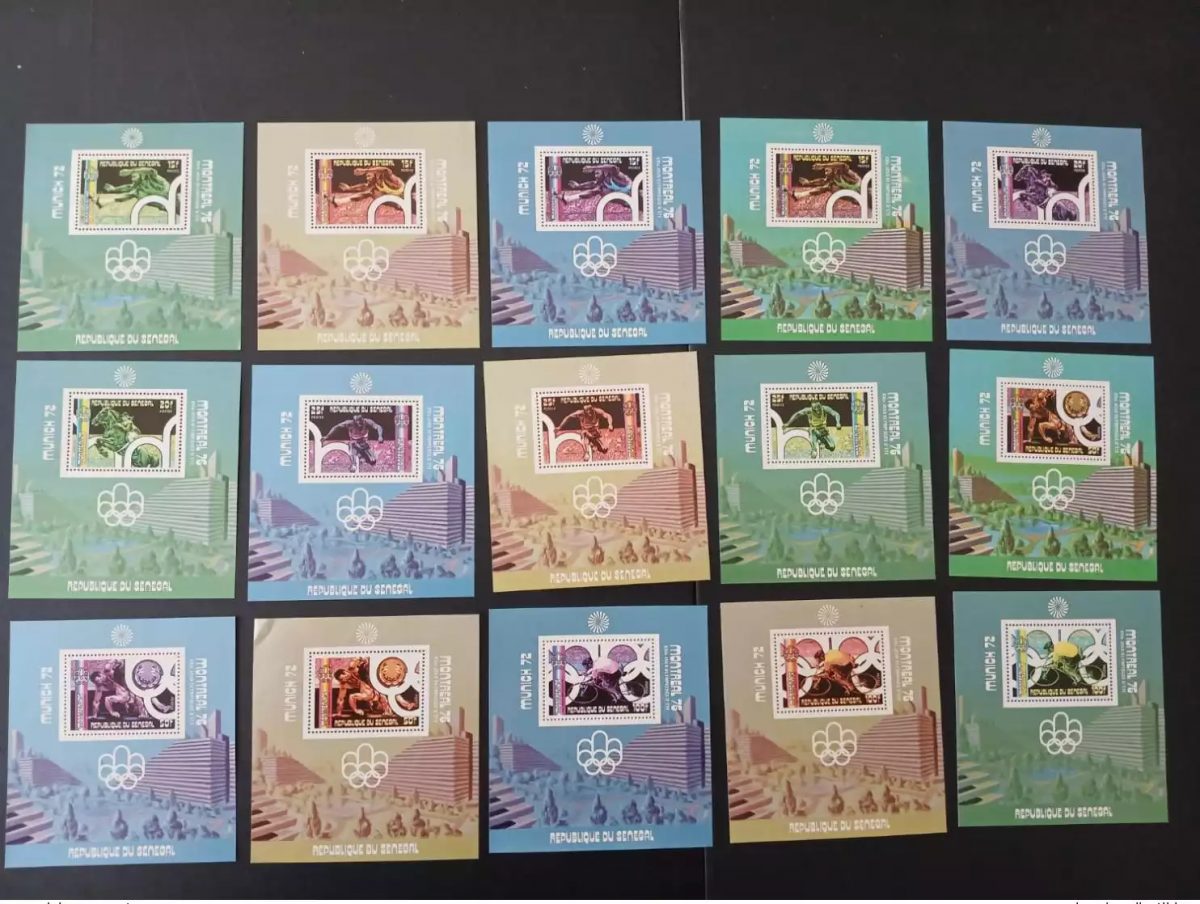Sénégal 1976 Mi. Bl. 13 - 17 essais couleur Jeux Olympiques Montreal München
