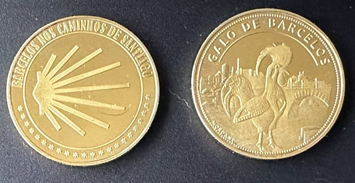 Medalha Souvenir "Barcelos - Galo & Caminhos de Santiago"