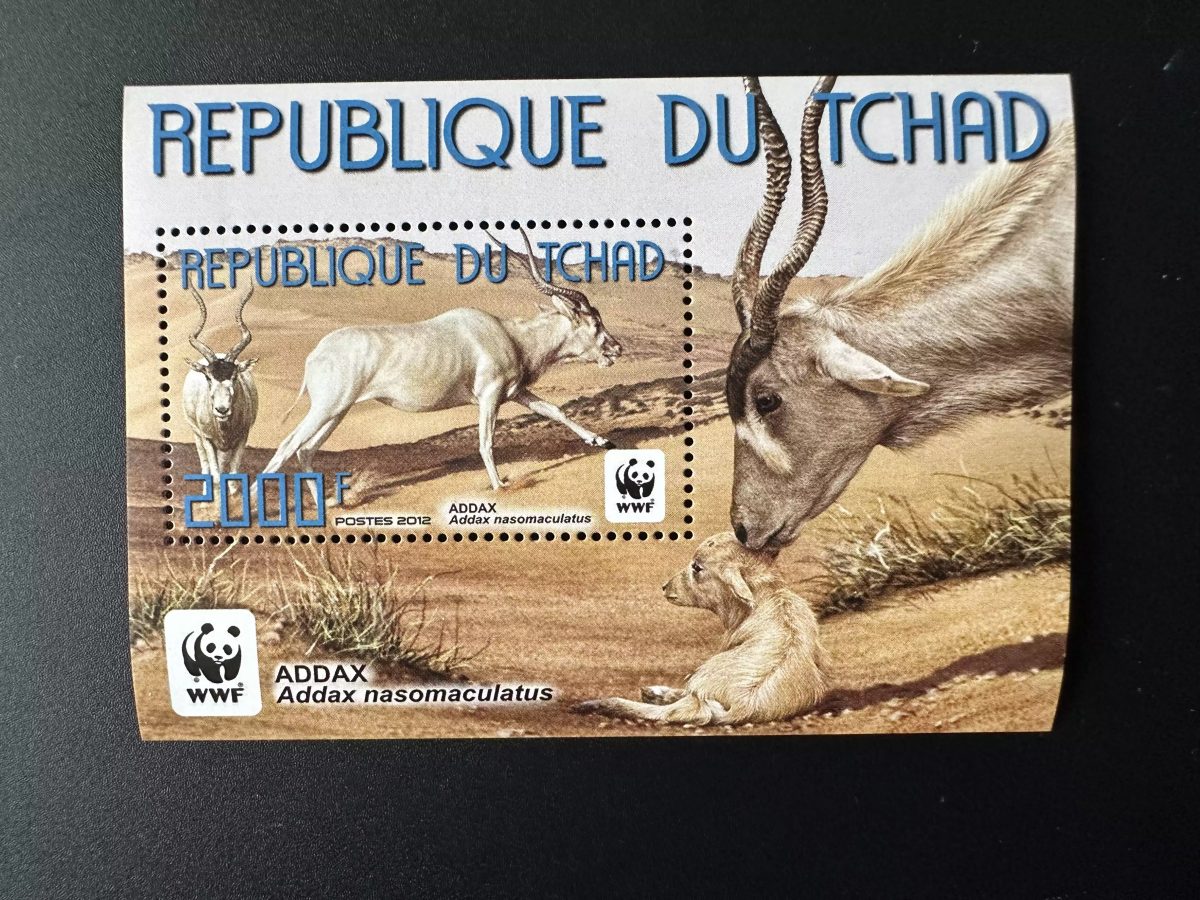 Tchad Chad Tschad 2012 Mi. Bl. 465 WWF Faune Fauna Addax Panda