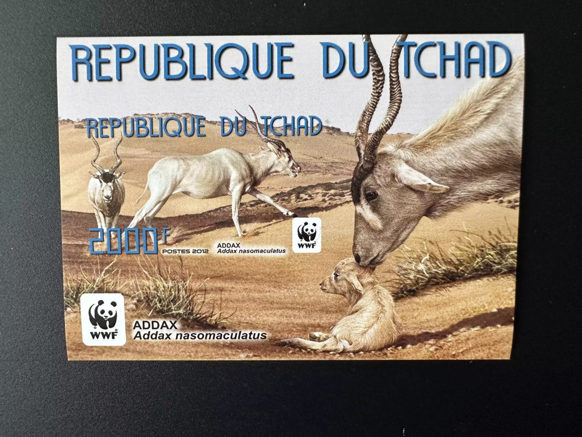 Tchad Chad Tschad 2012 Mi. Bl. 465 ND IMPERF WWF Faune Fauna Addax Panda