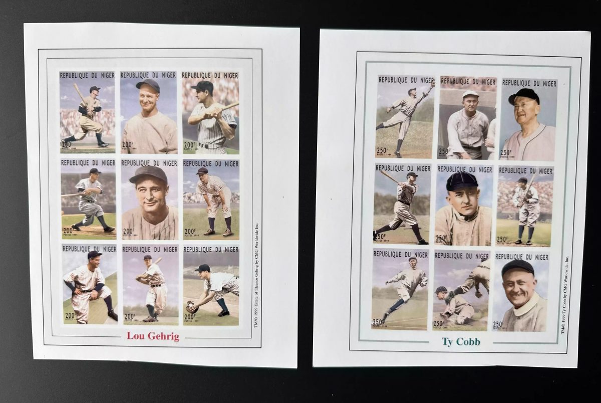 Niger 1999 Mi. 1664 - 1672 1675 - 1683 essais photos Gehring Ty Cobb Baseball