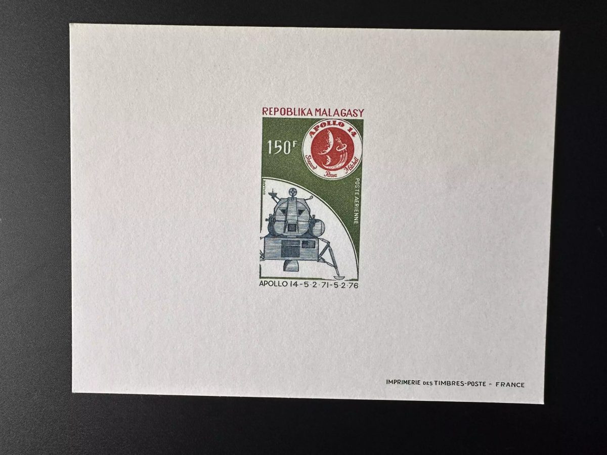 Madagascar 1976 Mi. 781 Epreuve De Luxe Apollo 14 Espace Space Shepard Roose