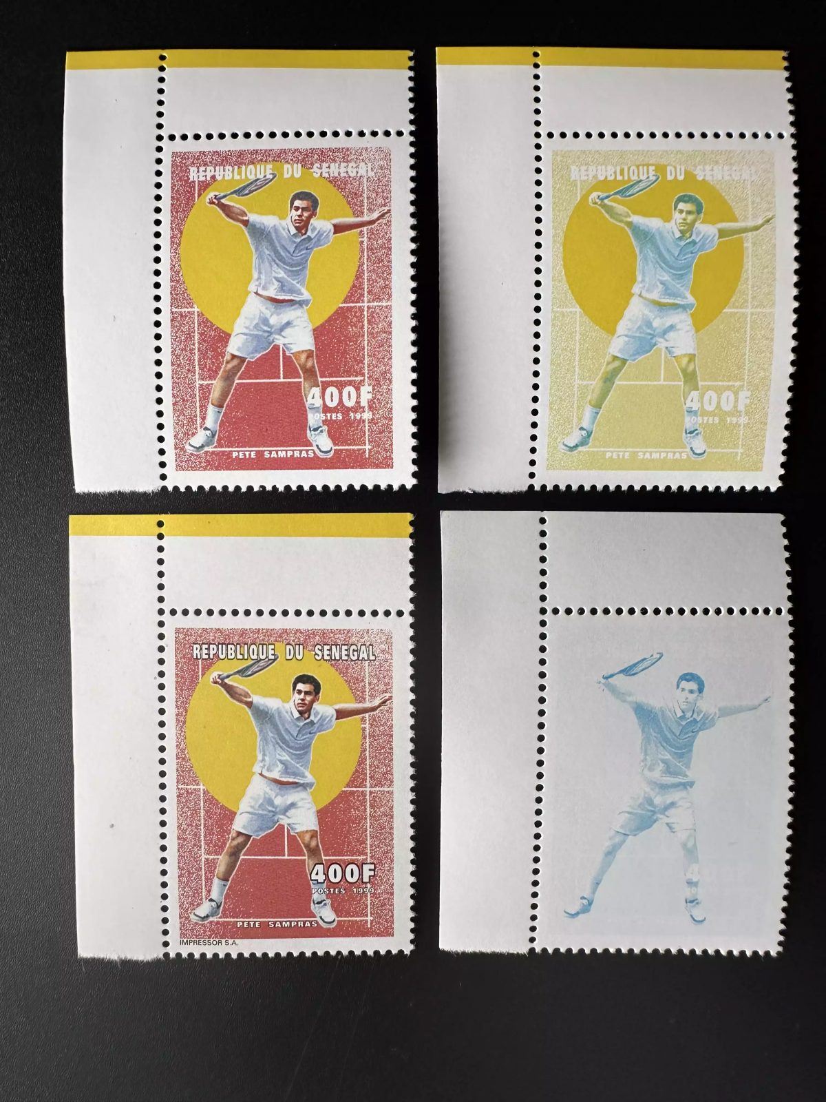 Sénégal 1999 Mi. 1697 essais couleur 400 F Pete Sampras Tennis Sport USA