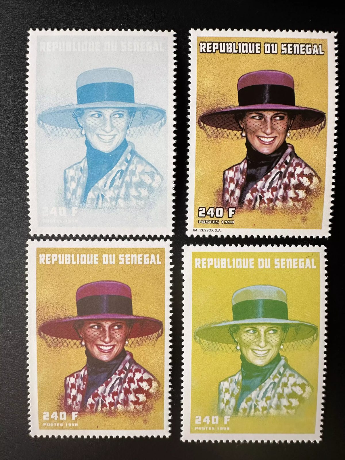 Sénégal 1998 Mi. 1531 essais couleur Lady Diana Di Spencer Princess Wales