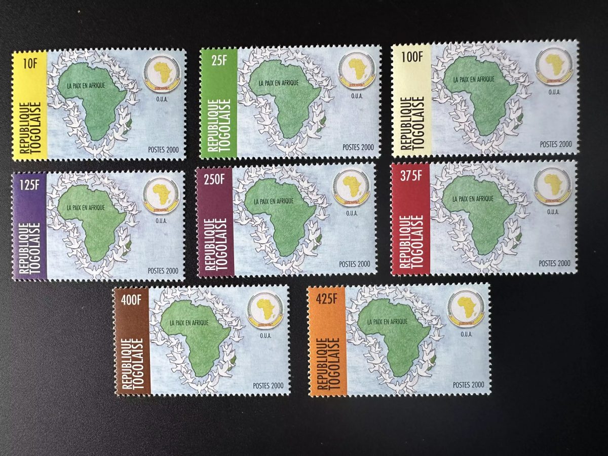 Togo 2000 Mi. 3159 - 3166 La Paix en Afrique Peace Frieden OUA O.U.A.