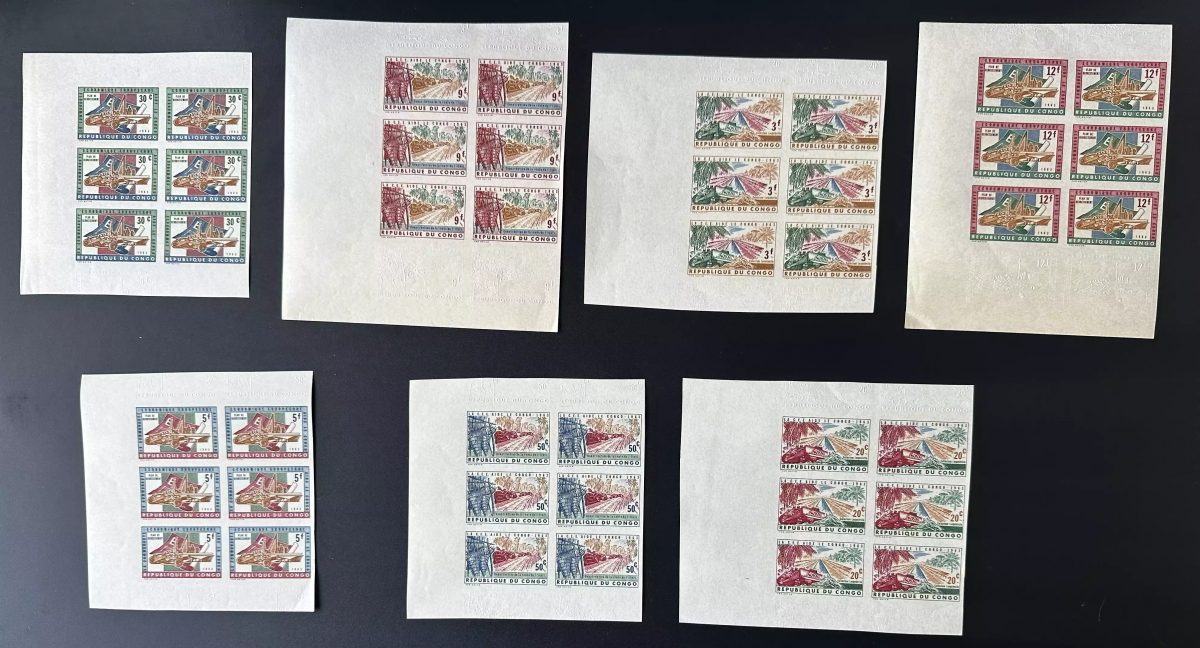 Congo Kinshasa 1963 Mi. 131 - 137 unserrated sheet of 6 The EEC helps