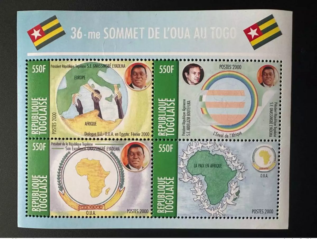 Togo 2000 Mi. 3004 - 3007 36e Sommet La Paix en Afrique Peace Frieden OUA O.U.A.
