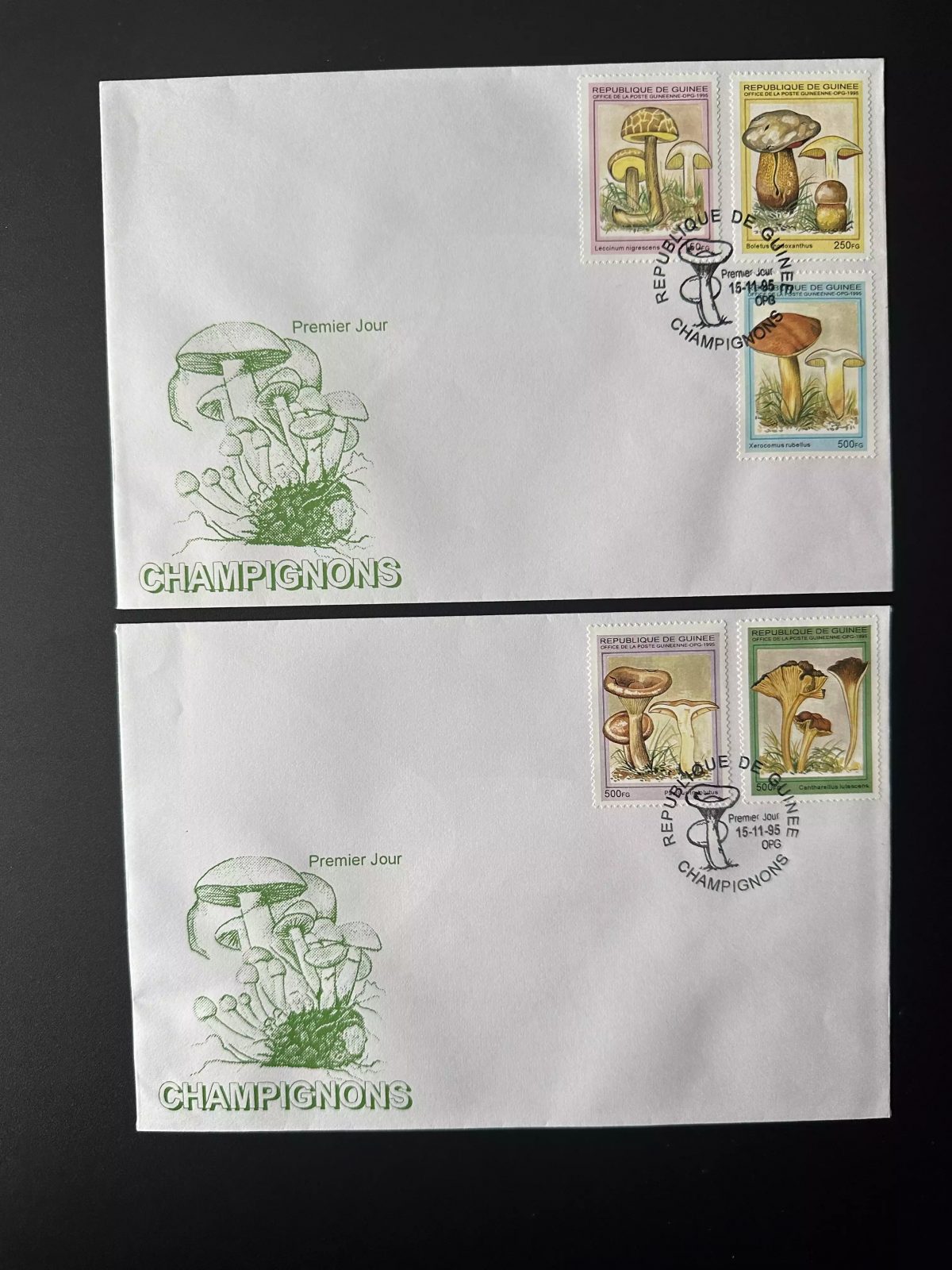 Guinée 1995 Mi. 1568 - 1573 FDC 1er Jour Champignons Mushrooms Pilze Funghi
